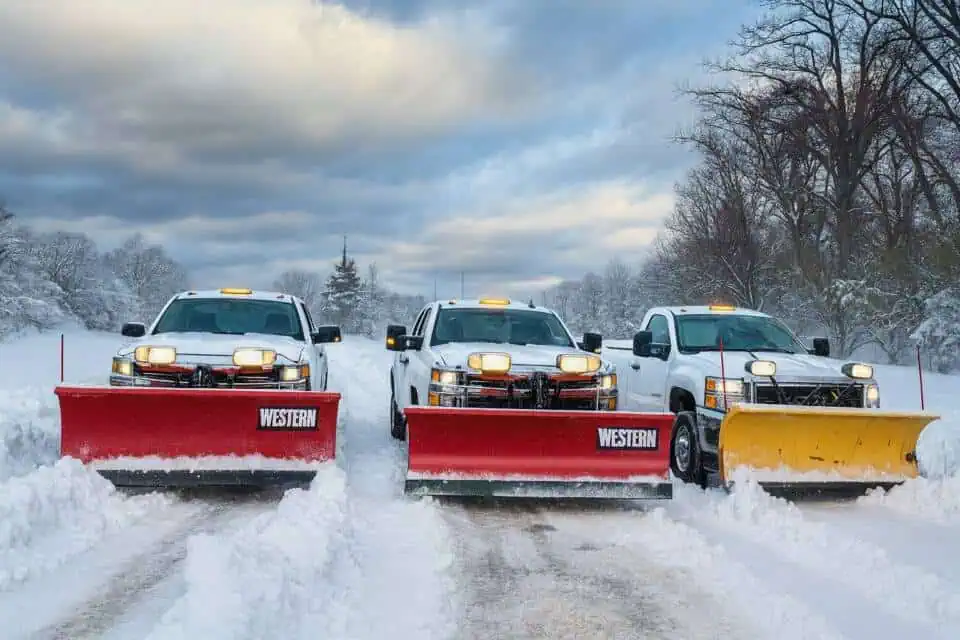 Snowplows Clearing Winter Roads